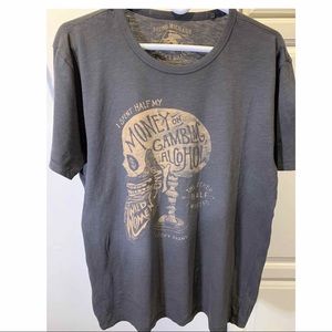 LUCKY BRAND Bearded Skull Graphic Bruno Michaud Limited-Edition Design T Shirt M